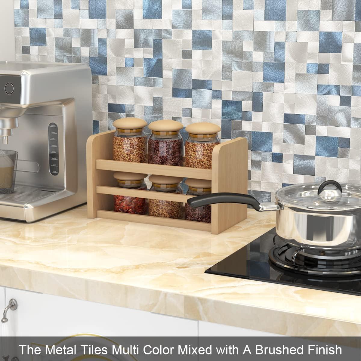 Azulejos Autoadhesivos BeNice Azul 10 Piezas 30x30 cm