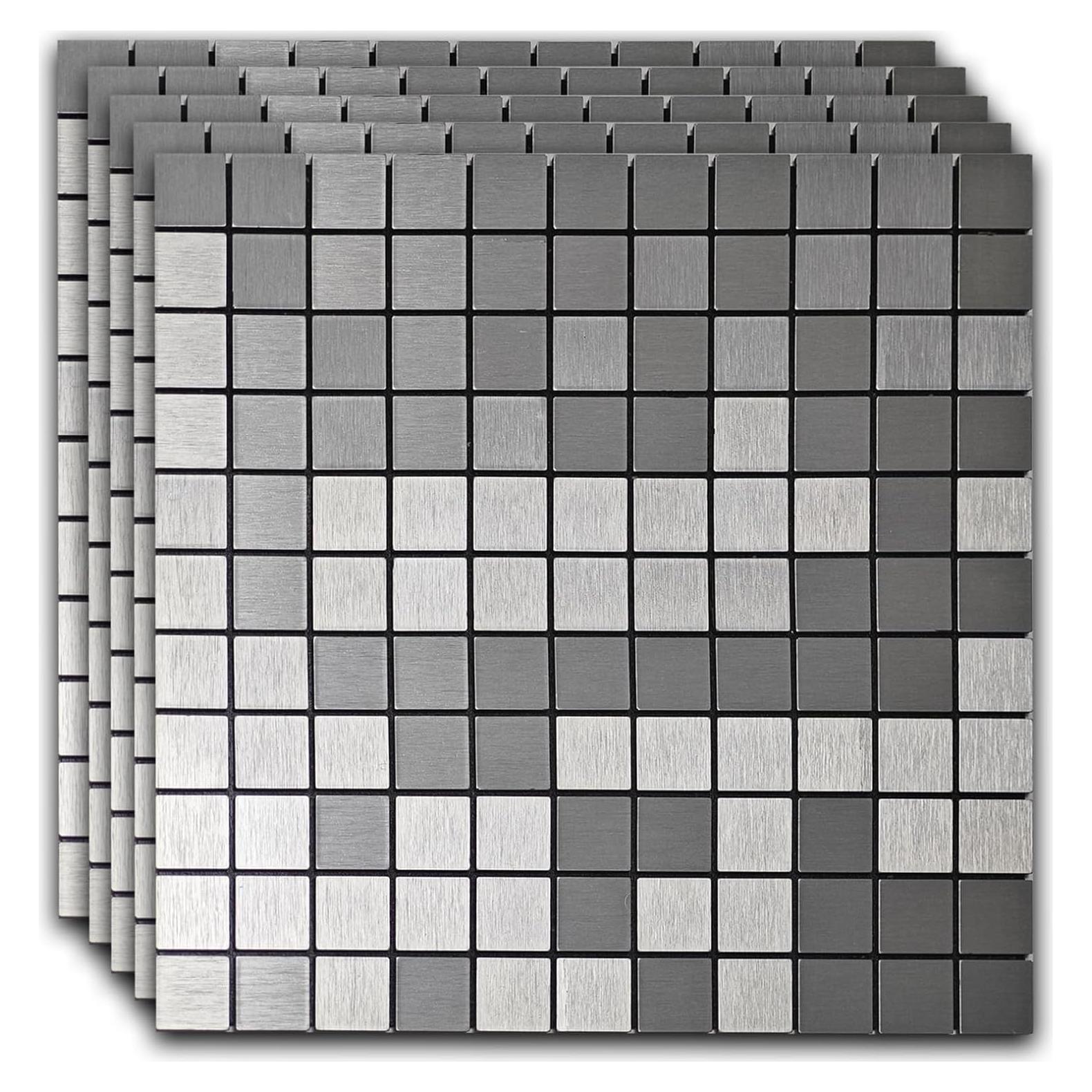 10 Calcomanías de Pared Autoadhesivas Sanyeskkiy Plata 30x30cm