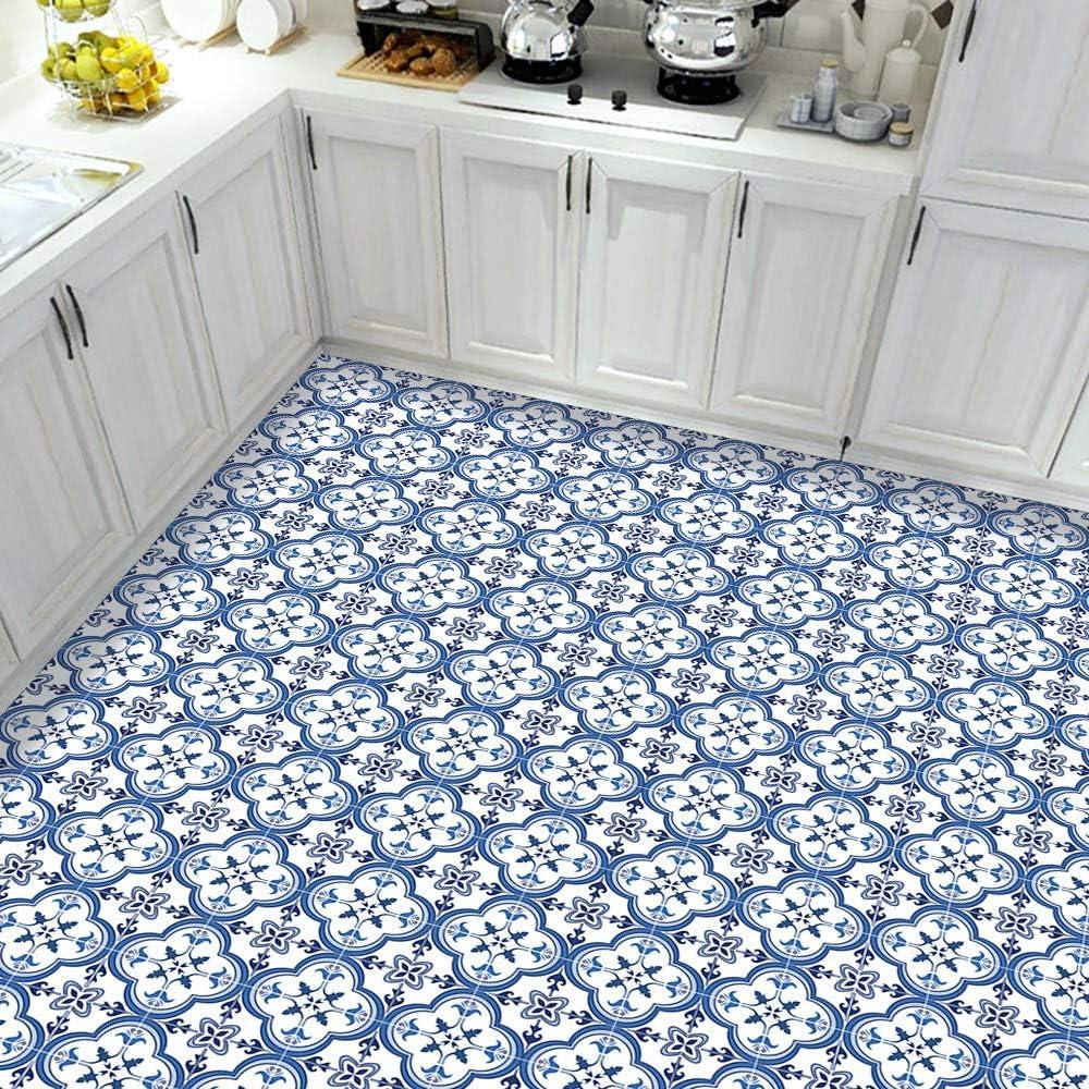 Juego de 12 Pegatinas de Azulejos Decorativos 15x15 cm Azul