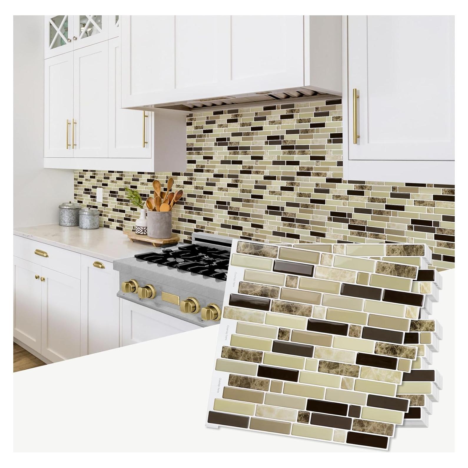 Azulejo Autoadhesivo Vamos Tile 30.48x30.48 cm Mármol Marrón