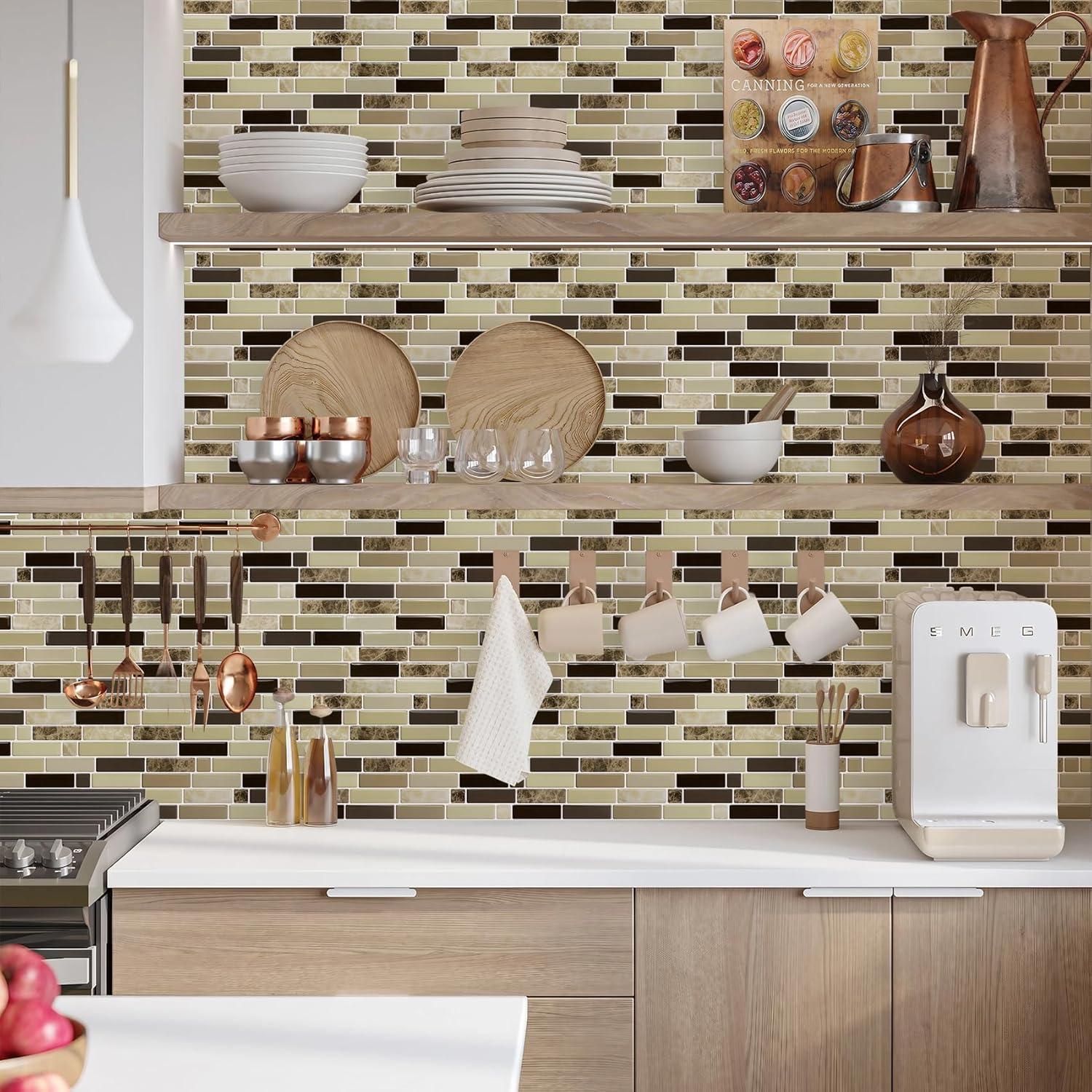 Azulejo Autoadhesivo Vamos Tile 30.48x30.48 cm Mármol Marrón