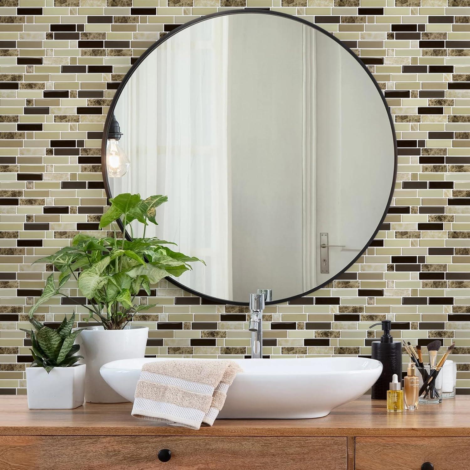 Azulejo Autoadhesivo Vamos Tile 30.48x30.48 cm Mármol Marrón