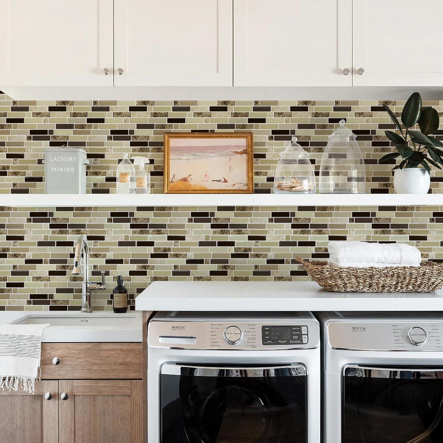 Azulejo Autoadhesivo Vamos Tile 30.48x30.48 cm Mármol Marrón