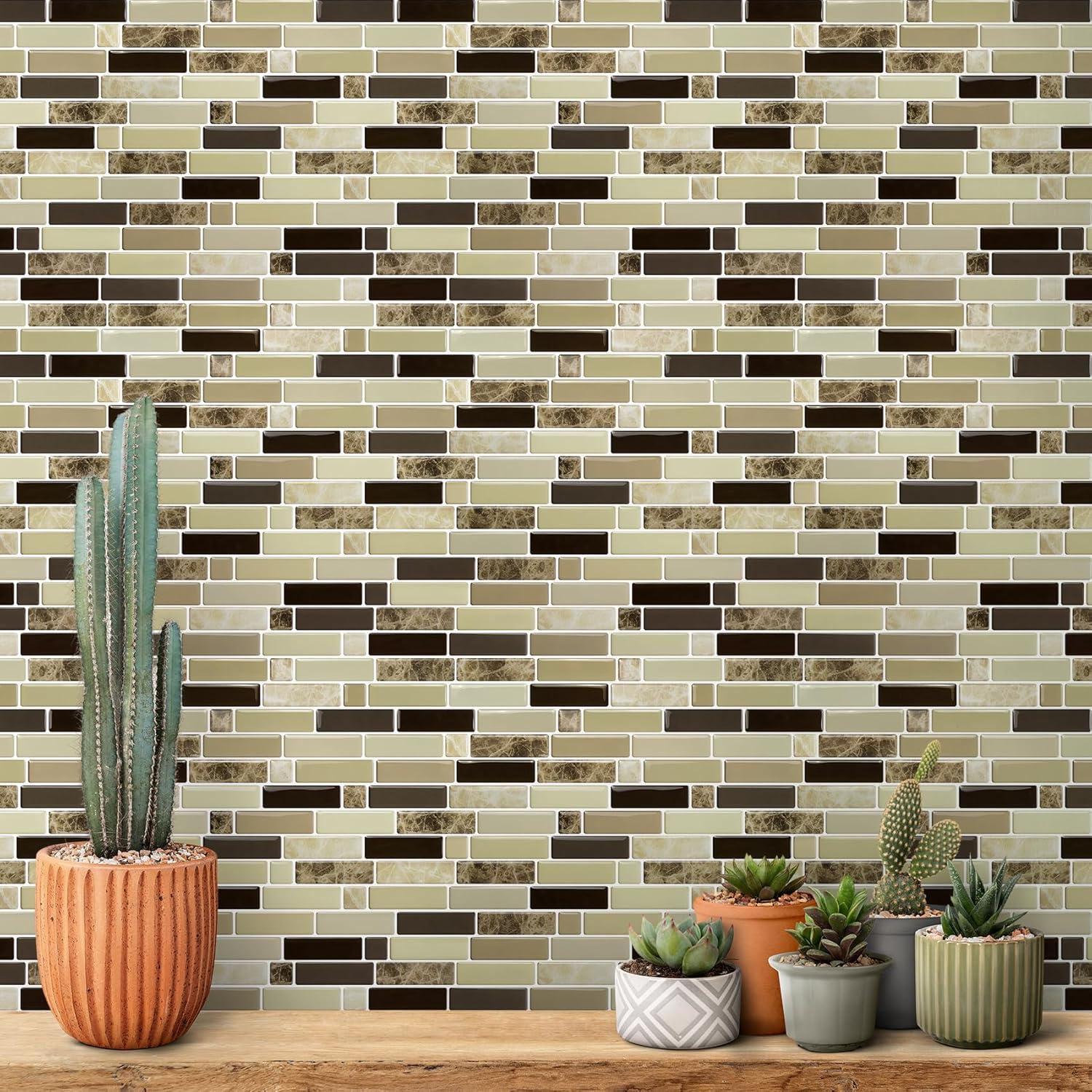 Azulejo Autoadhesivo Vamos Tile 30.48x30.48 cm Mármol Marrón