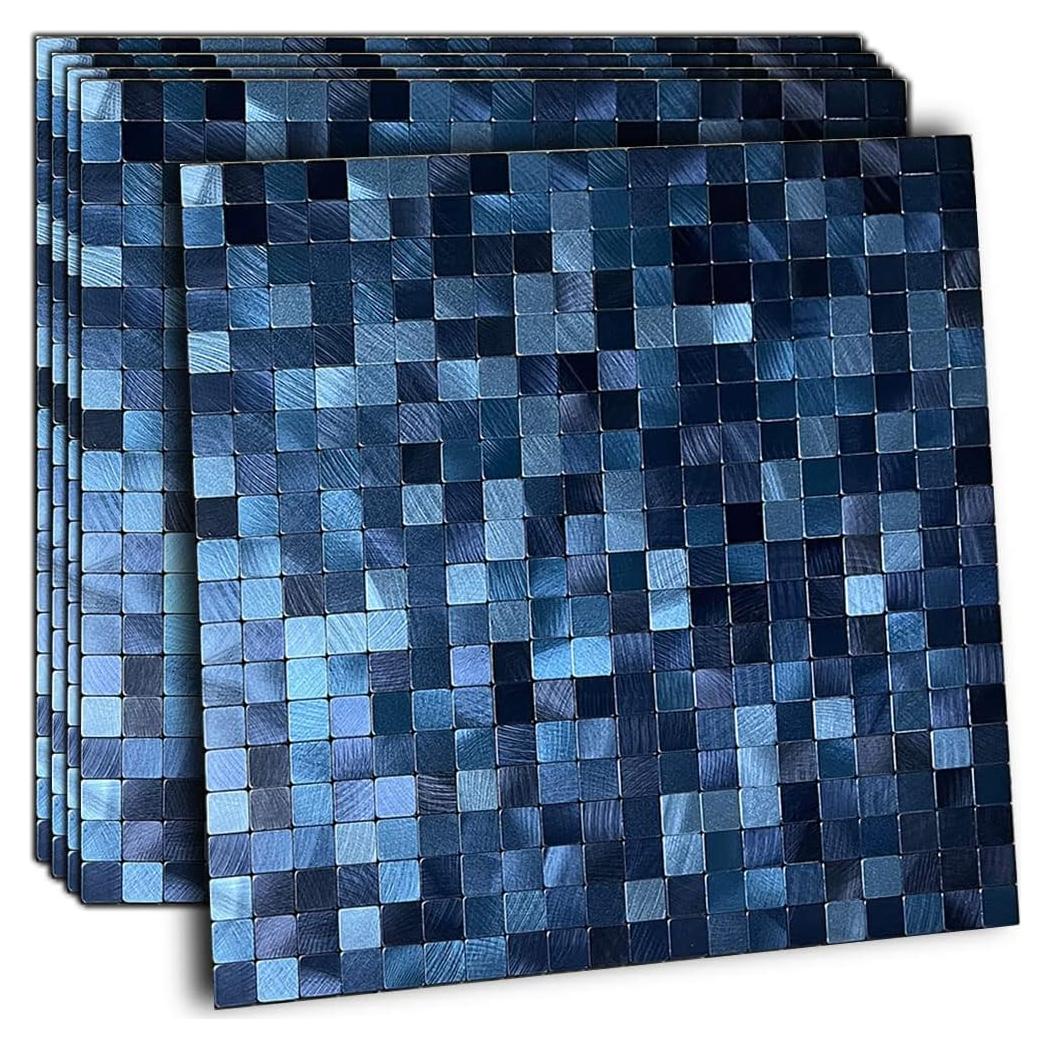 Azulejos Autoadhesivos XUANINY 5 Hojas 29.5x29.5cm Azul Oscuro