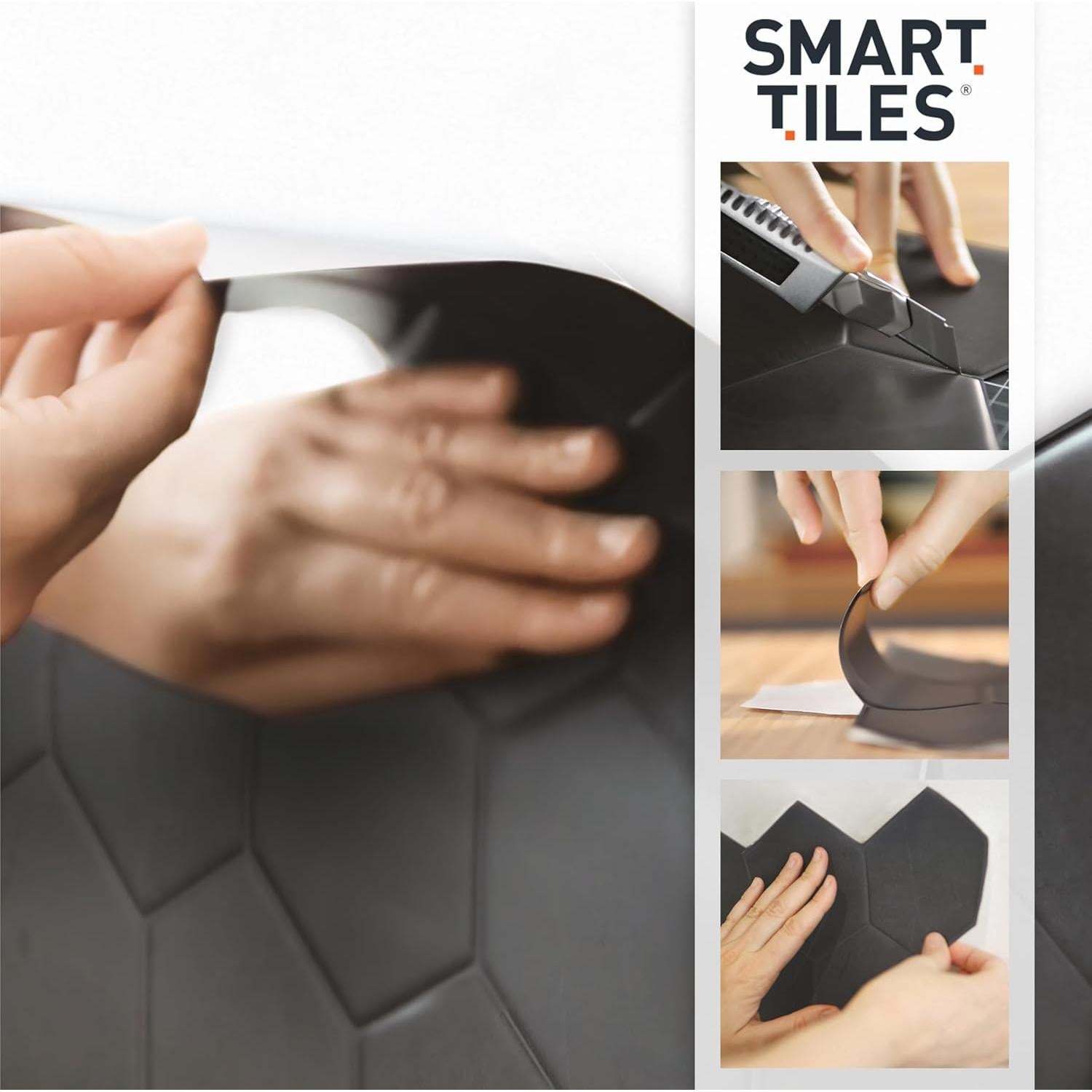 Azulejos Peel and Stick Smart Tiles 5 Hojas 29x21 cm Rosa Viby