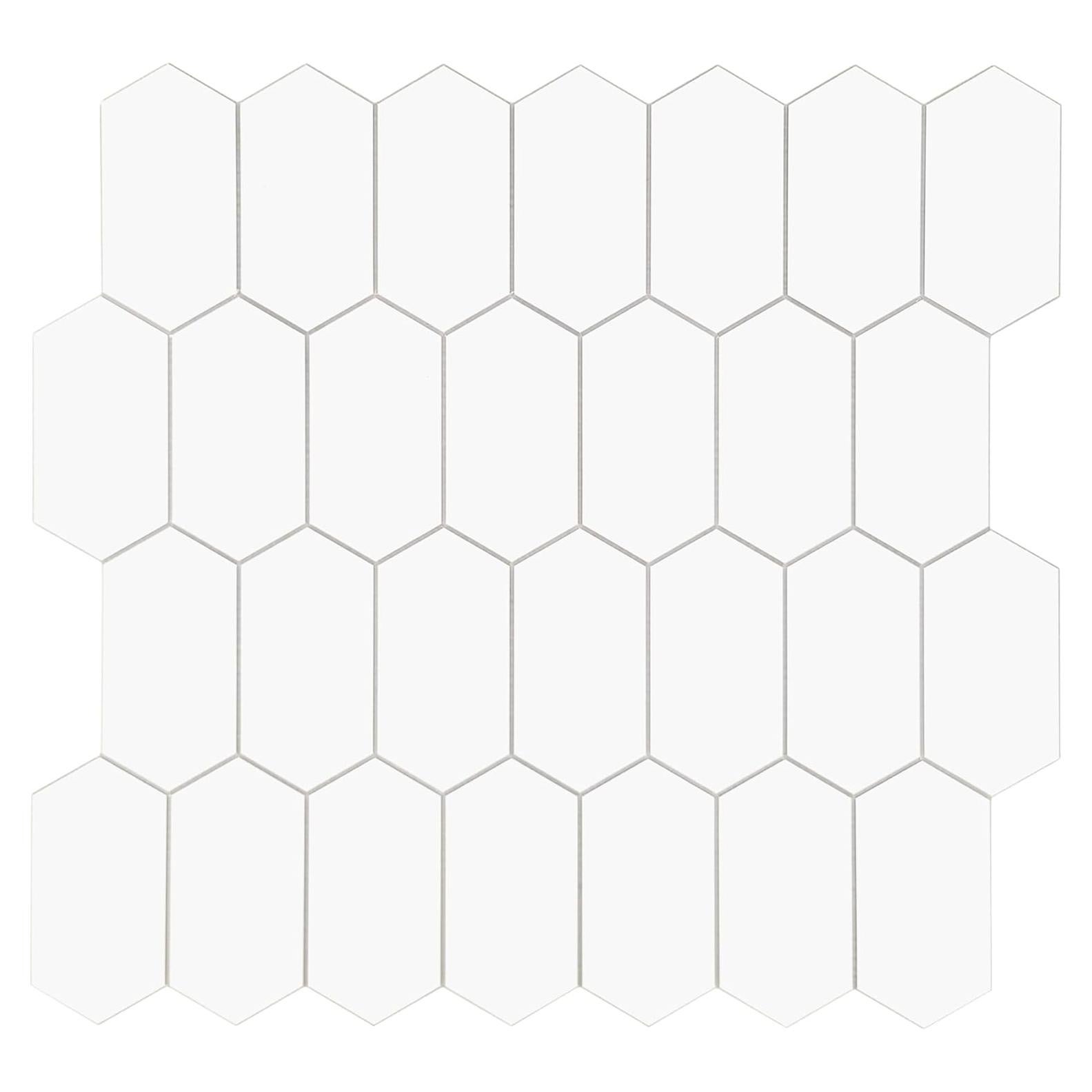 Azulejo Hexagonal Autoadhesivo El Plaza de Azulejos Blanco 10 Piezas