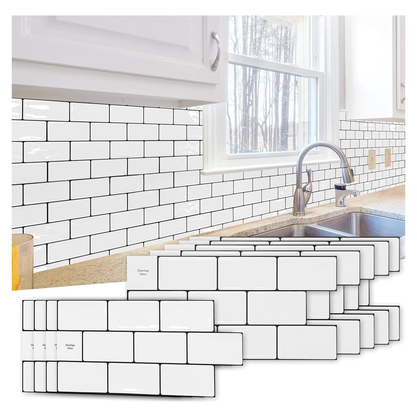 Azulejos Autoadhesivos de Vinilo Art3d 20 Piezas 30.48x15.24 cm