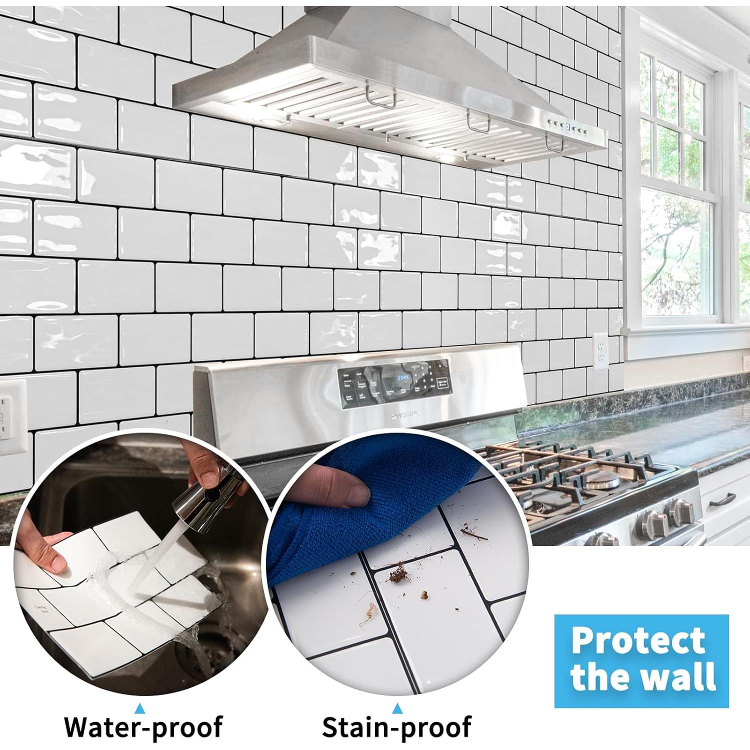 Azulejos Autoadhesivos de Vinilo Art3d 20 Piezas 30.48x15.24 cm