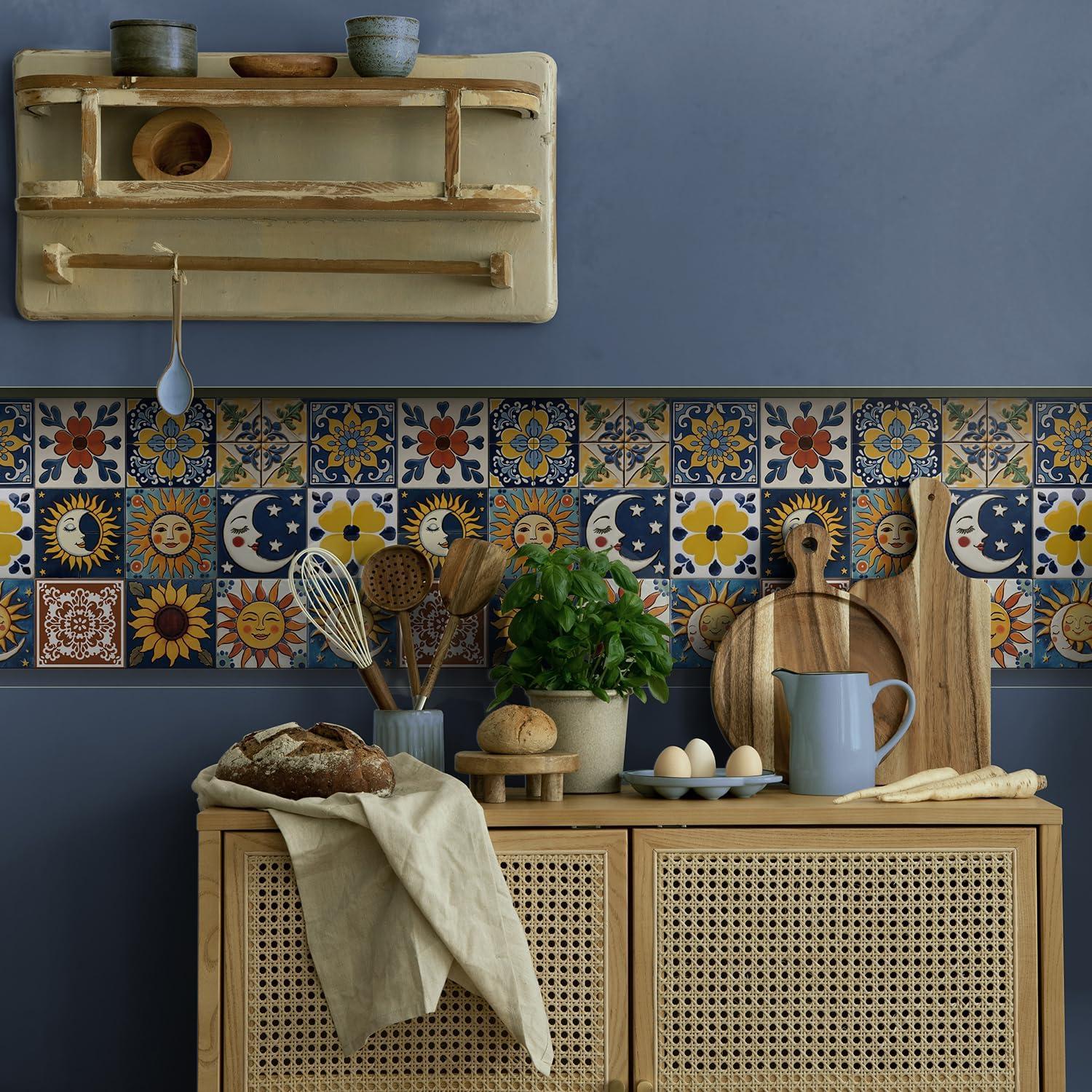 Calcomanías de Azulejos Autoadhesivas ViibXfans 12 Piezas 15x15cm