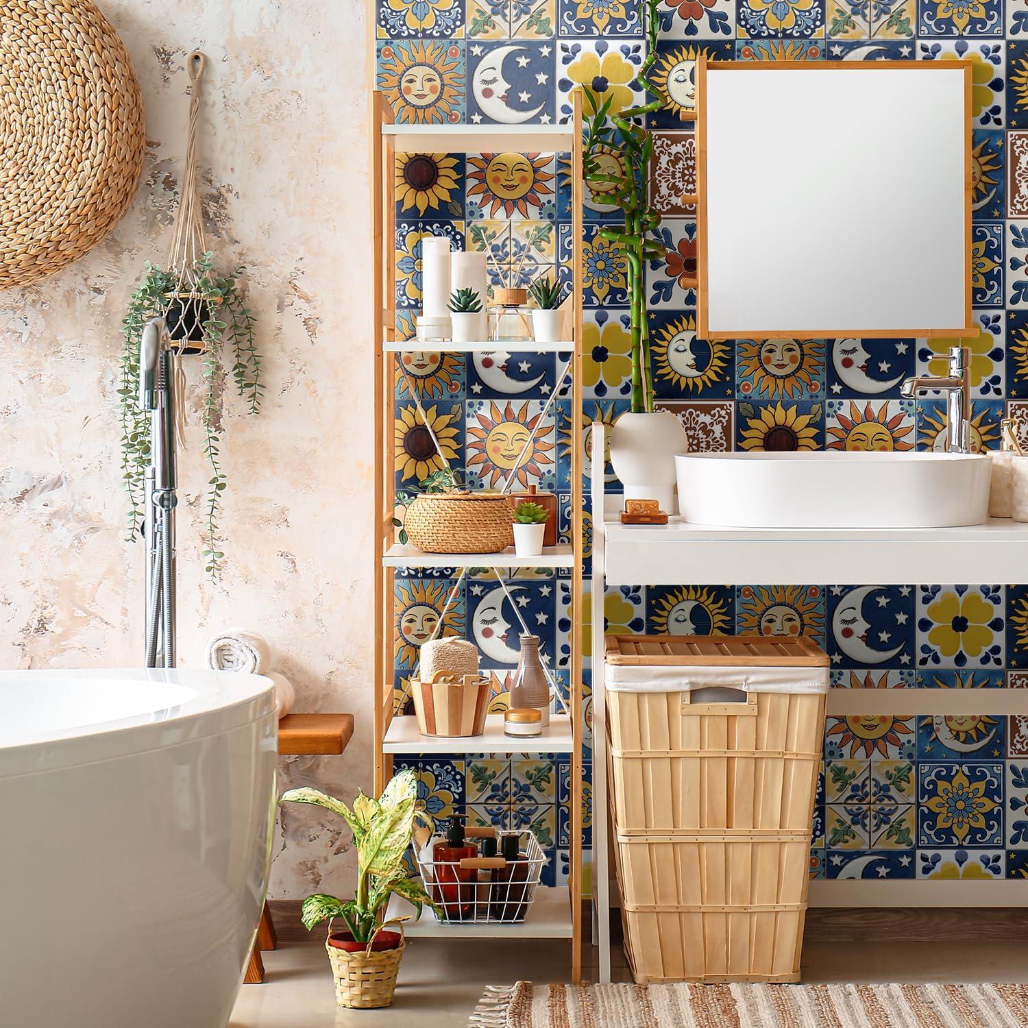 Calcomanías de Azulejos Autoadhesivas ViibXfans 12 Piezas 15x15cm