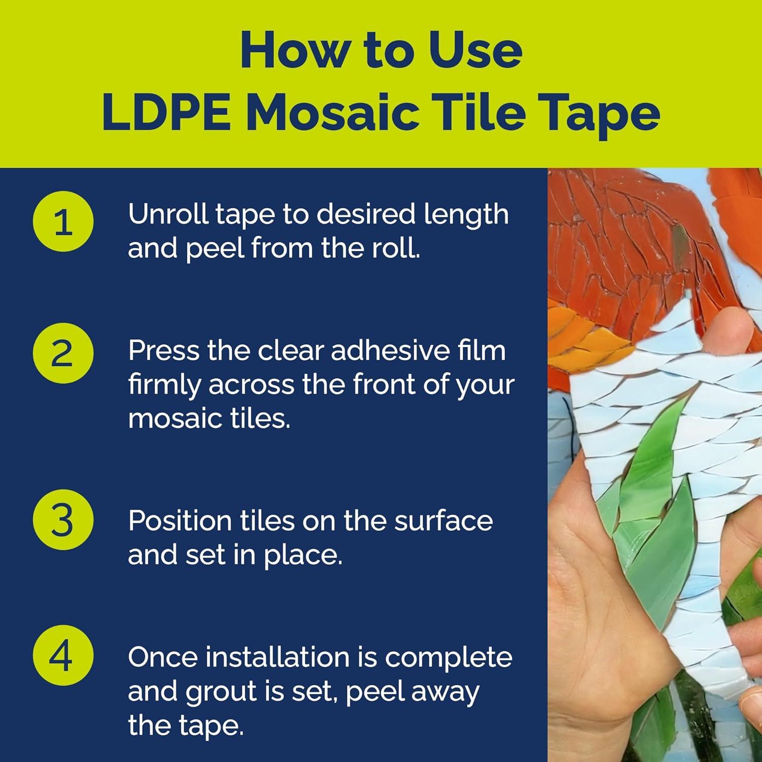 Cinta Adhesiva Transparente para Azulejos Alanson 30.48 cm