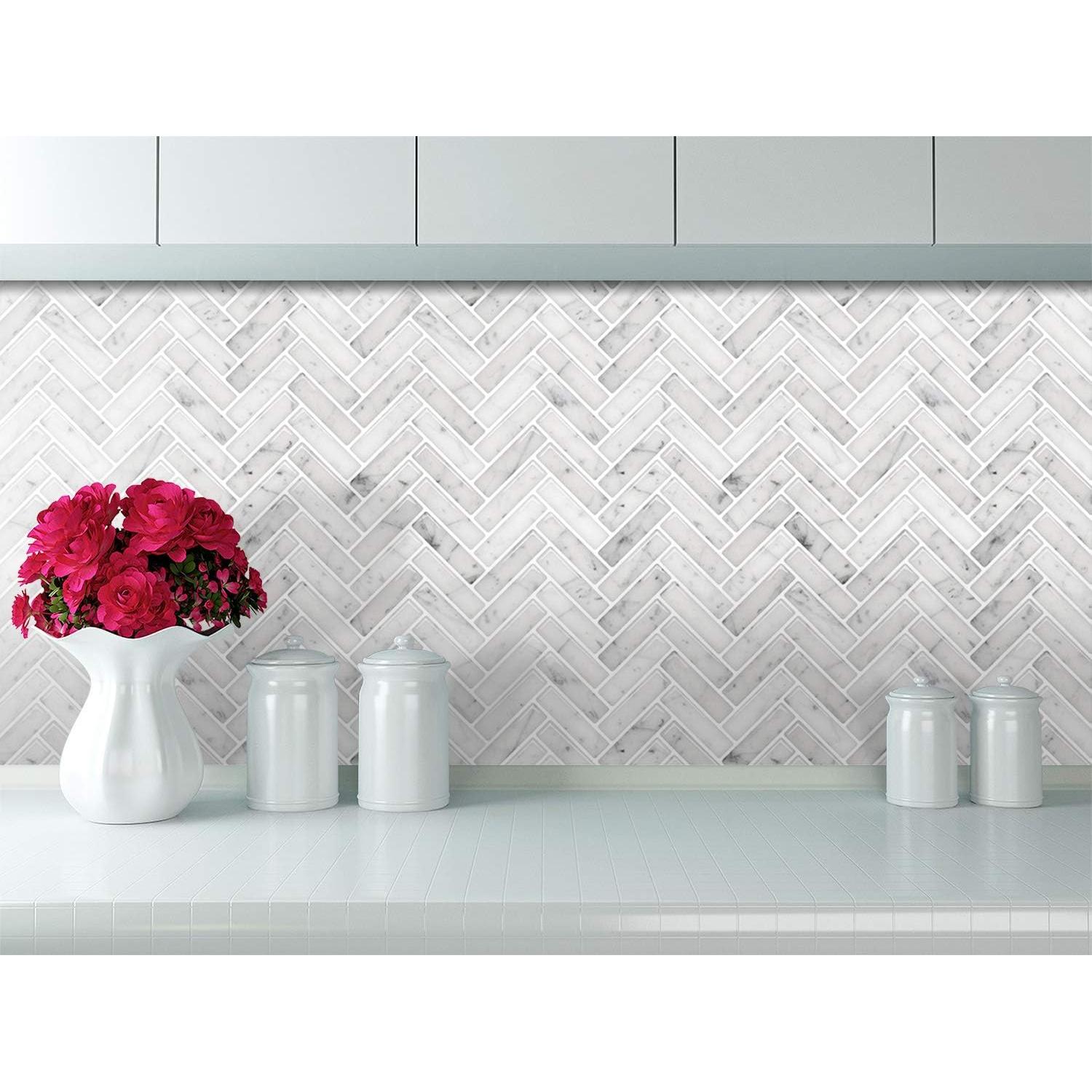 Azulejos autoadhesivos STICKGOO 30.48x30.48cm mármol espiga