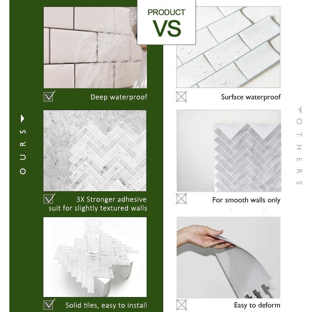 Azulejos autoadhesivos STICKGOO 30.48x30.48cm mármol espiga