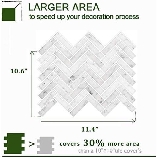 Azulejos autoadhesivos STICKGOO 30.48x30.48cm mármol espiga