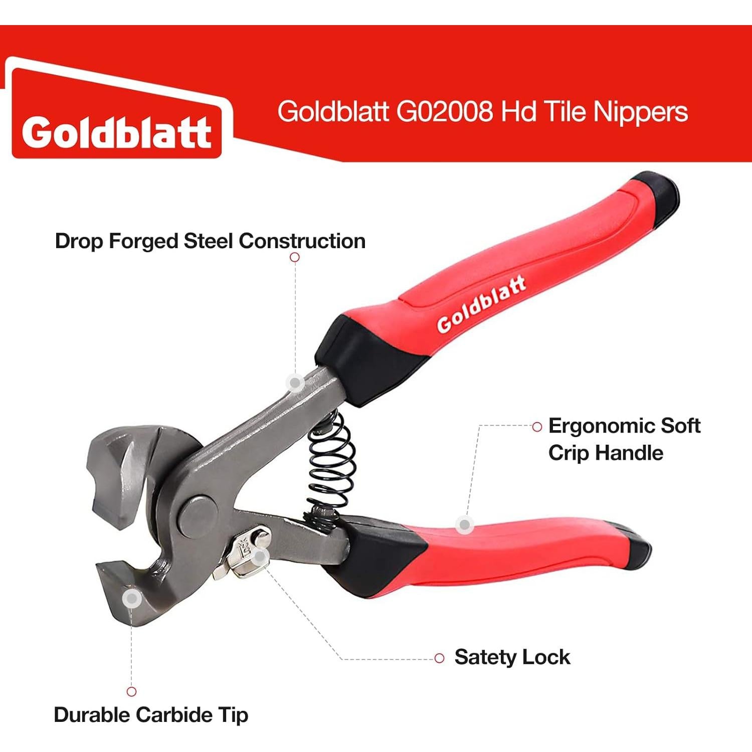 Conjunto de Nippers de Azulejos Goldblatt 2 Piezas 0.96 cm