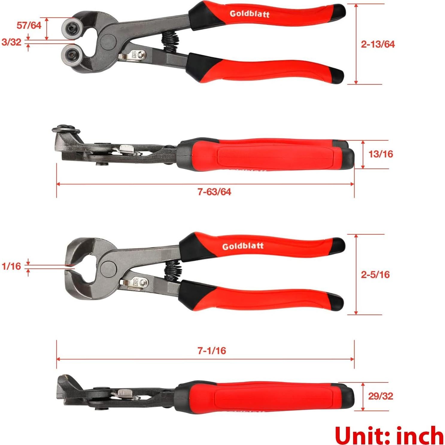 Conjunto de Nippers de Azulejos Goldblatt 2 Piezas 0.96 cm
