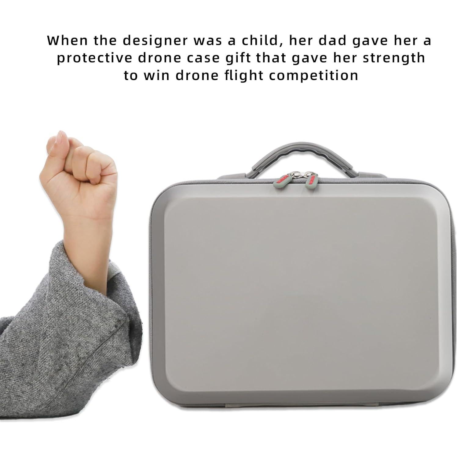 Father&I Drone Flip RC2 RCN3 Combo Accessories Only (Carry-ing) Protective Protector Carrier Case Hard Storage Bag Holder for DJI Flip Crossbody & Two Way Zipper, Grey Morandi (NOT Silicone