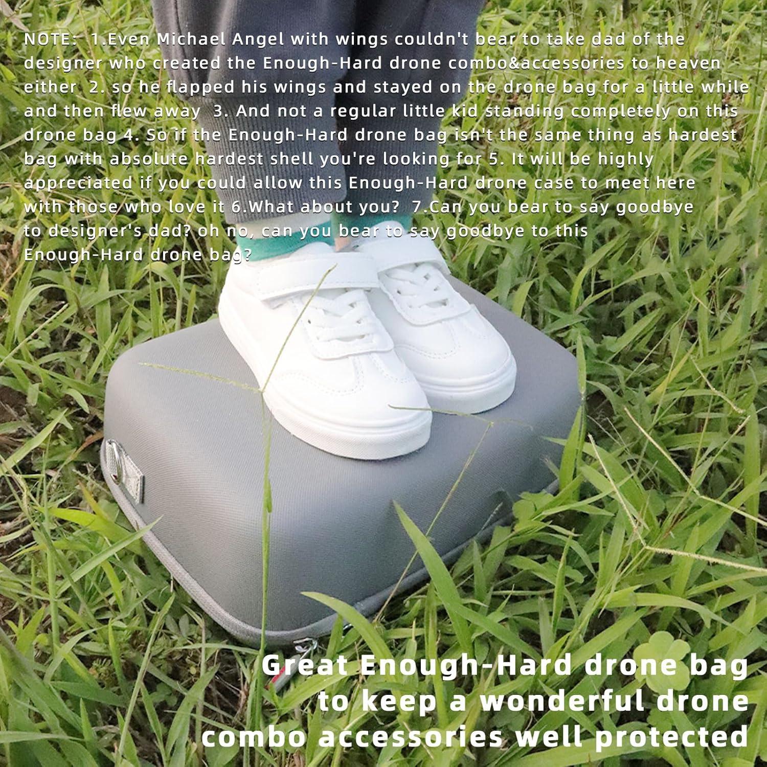 Father&I Drone Flip RC2 RCN3 Combo Accessories Only (Carry-ing) Protective Protector Carrier Case Hard Storage Bag Holder for DJI Flip Crossbody & Two Way Zipper, Grey Morandi (NOT Silicone