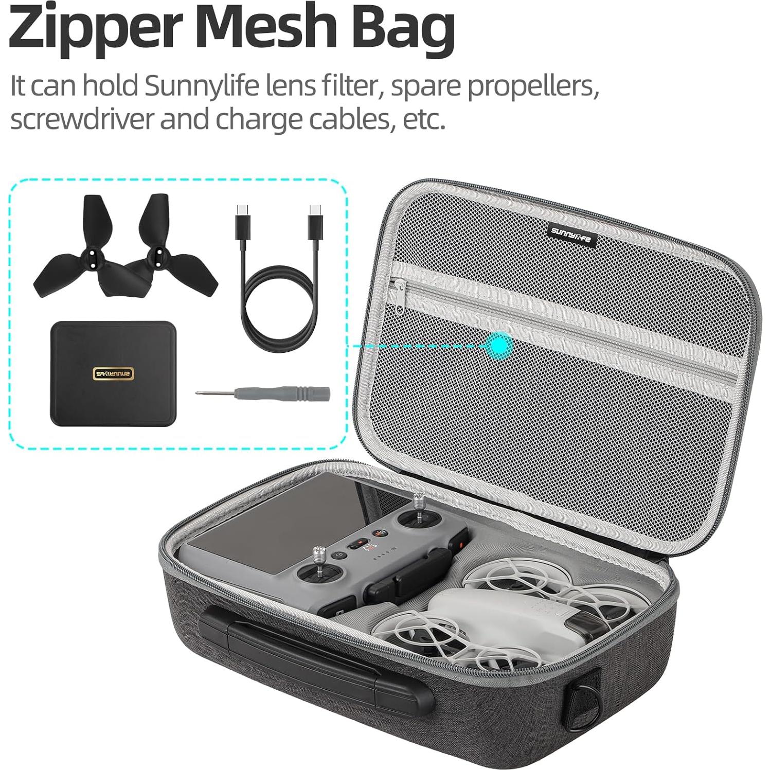 Funda de Viaje Portátil FSIDIWT para Drone DJI Neo y Controlador RC 2