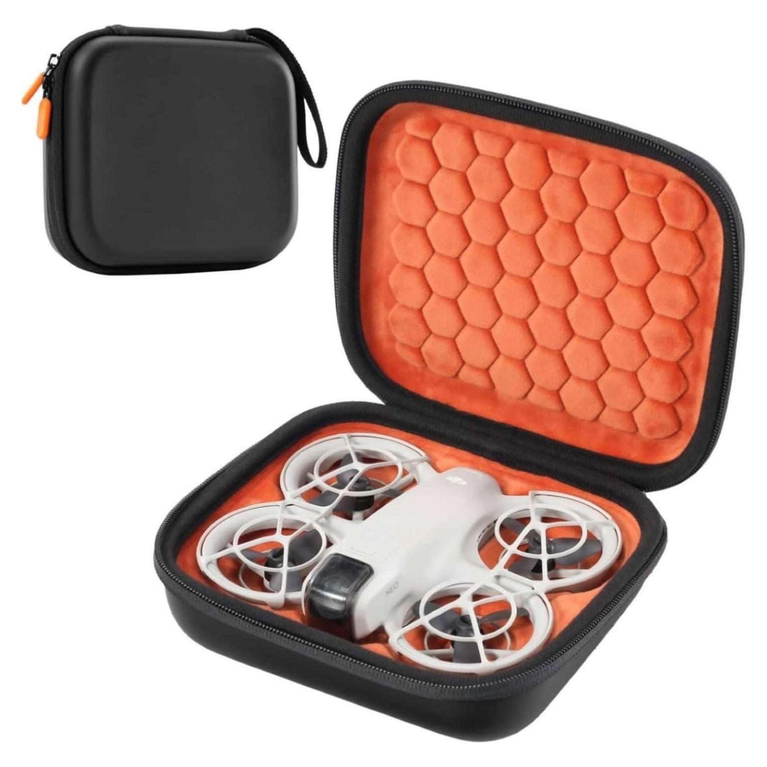 Funda Dura ProCase para Drone DJI NEO - Naranja y Negro