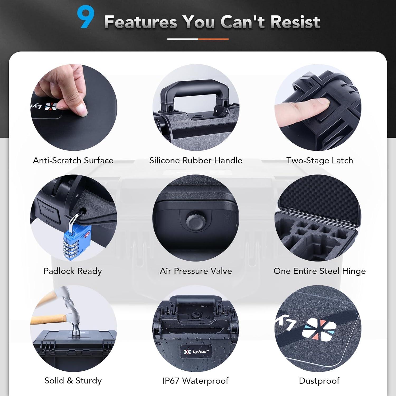 Estuche Duro Impermeable Lykus Titan M350 para DJI Mavic 3 Pro