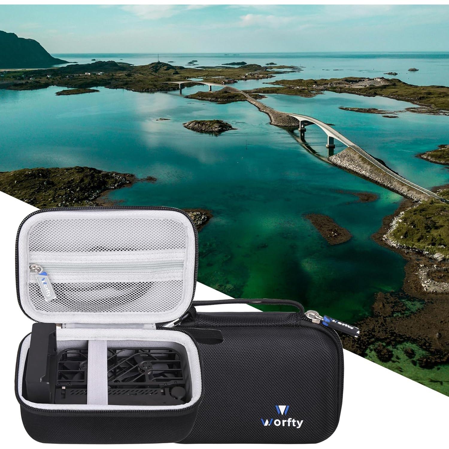 Funda Dura de Transporte Worfty para HOVERAir X1 Drone - Negro