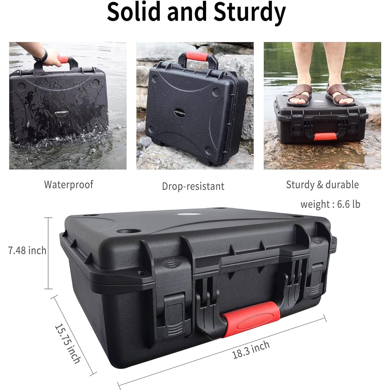 Funda Dura FPVtosky para Drone DJI FPV - Almacena 6 Baterías