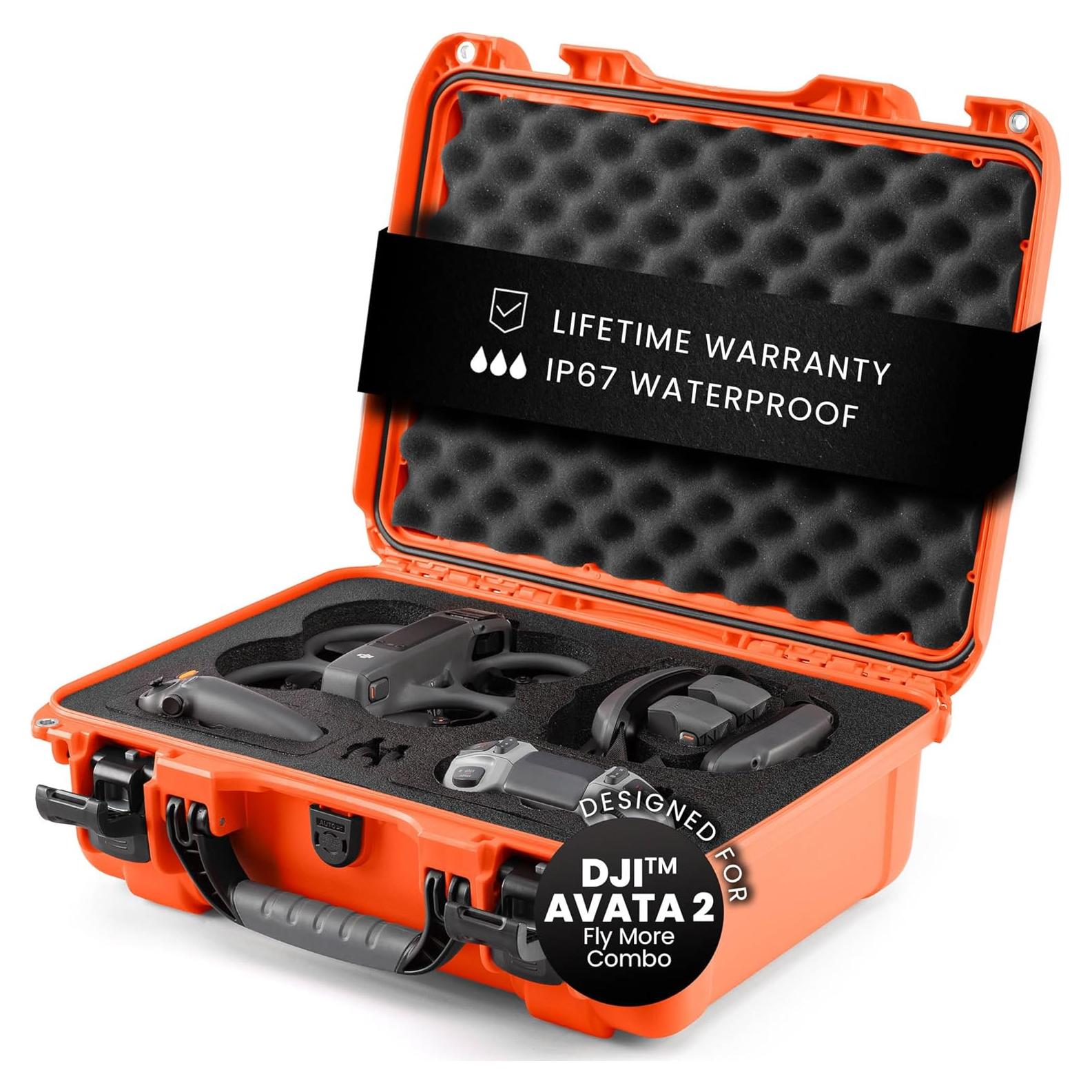 Estuche Duro NANUK 925 para Drone DJI Avata 2 Combo Naranja