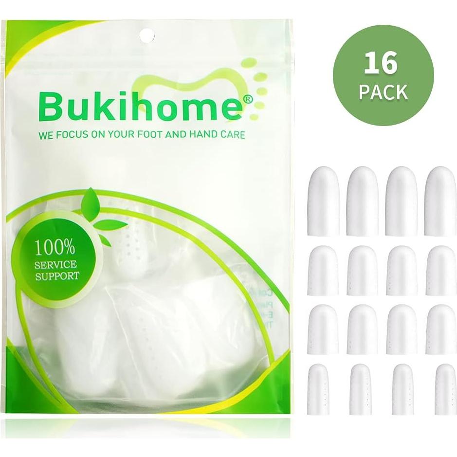 Protectores de Dedos Bukihome 16 PCS Silicona Alivio Dolor