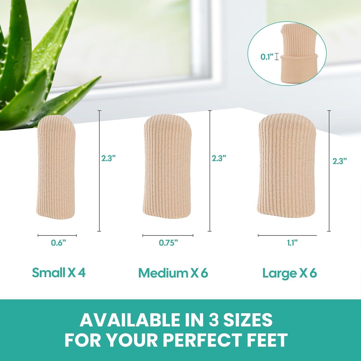 Protectores de Dedos Welnove - 16 Fundas de Gel con Aloe Vera