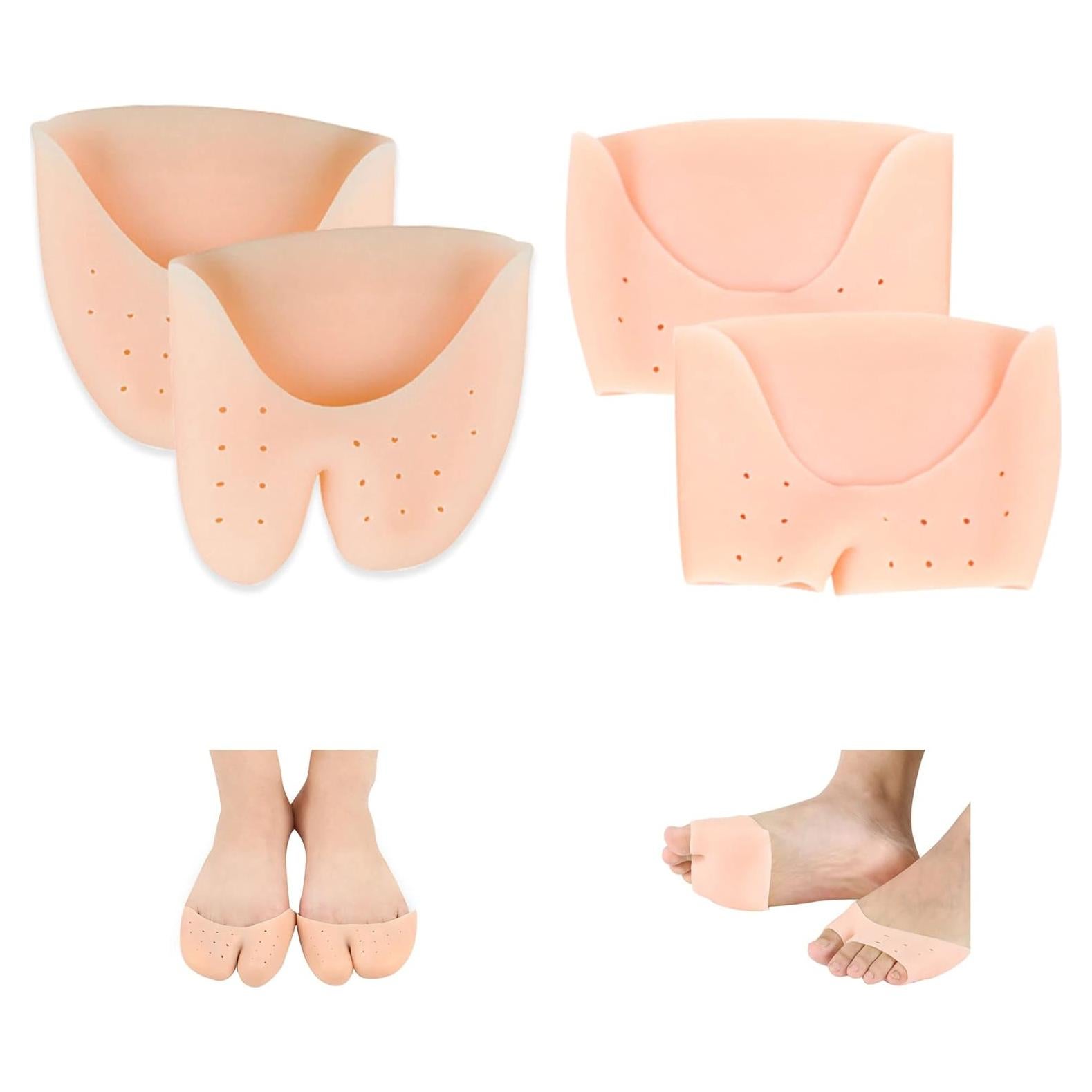 2 Pares Protectores de Dedos de Gel Silicona JEVRKAPZ