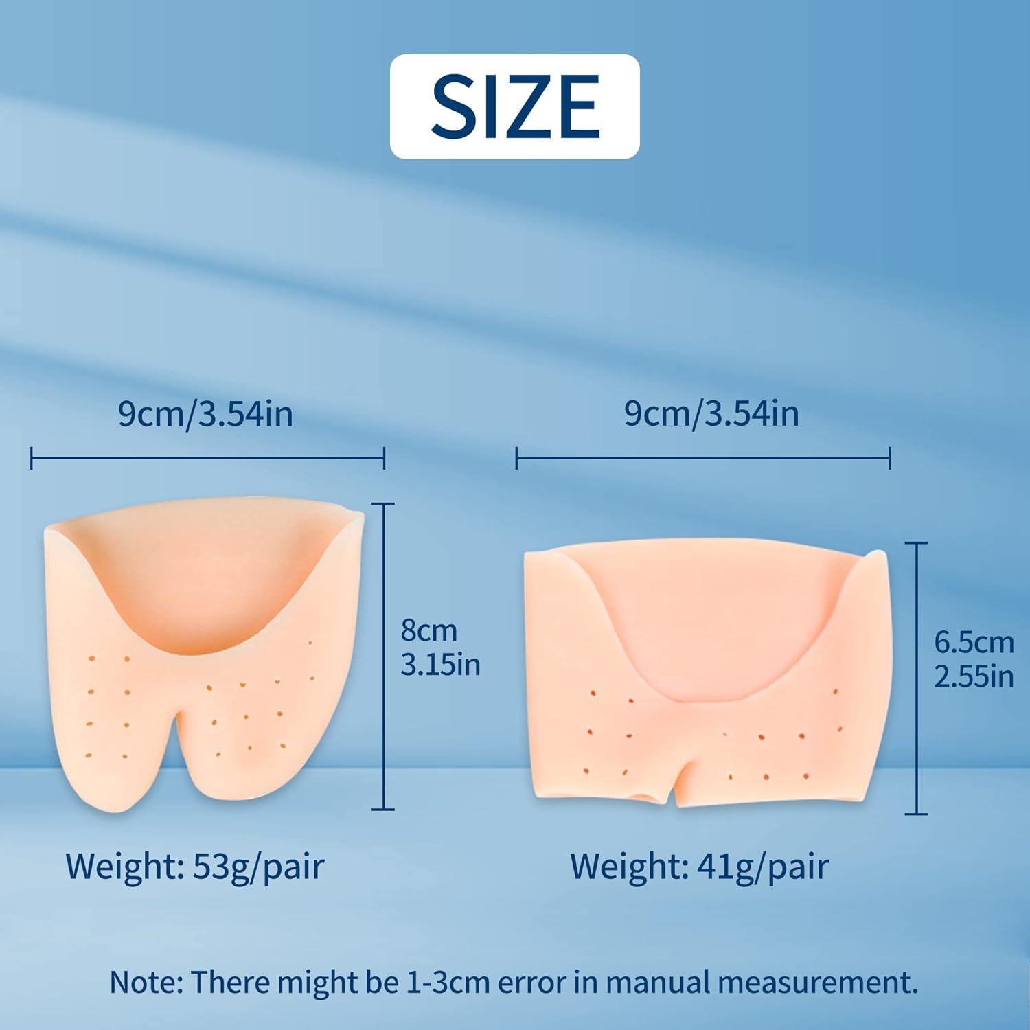 2 Pares Protectores de Dedos de Gel Silicona JEVRKAPZ