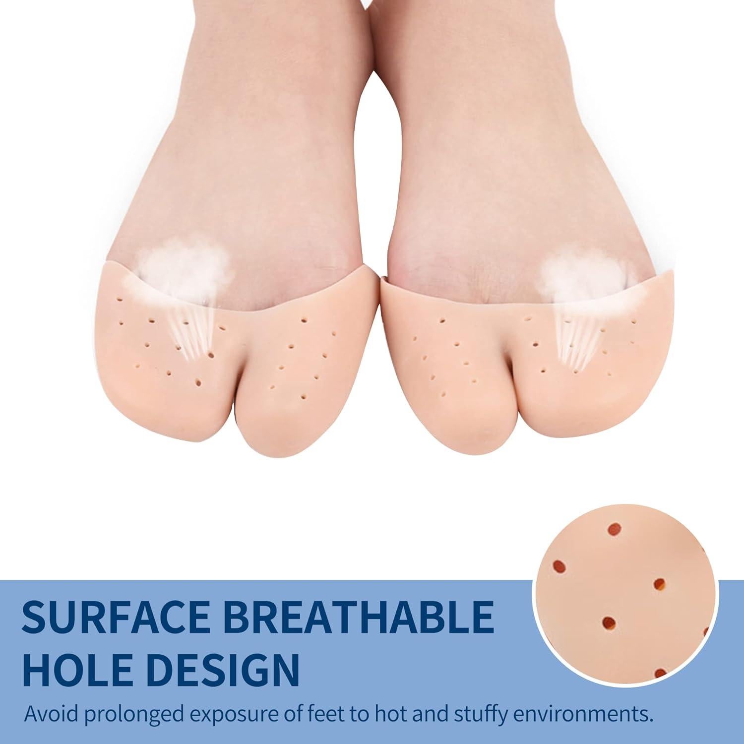 2 Pares Protectores de Dedos de Gel Silicona JEVRKAPZ