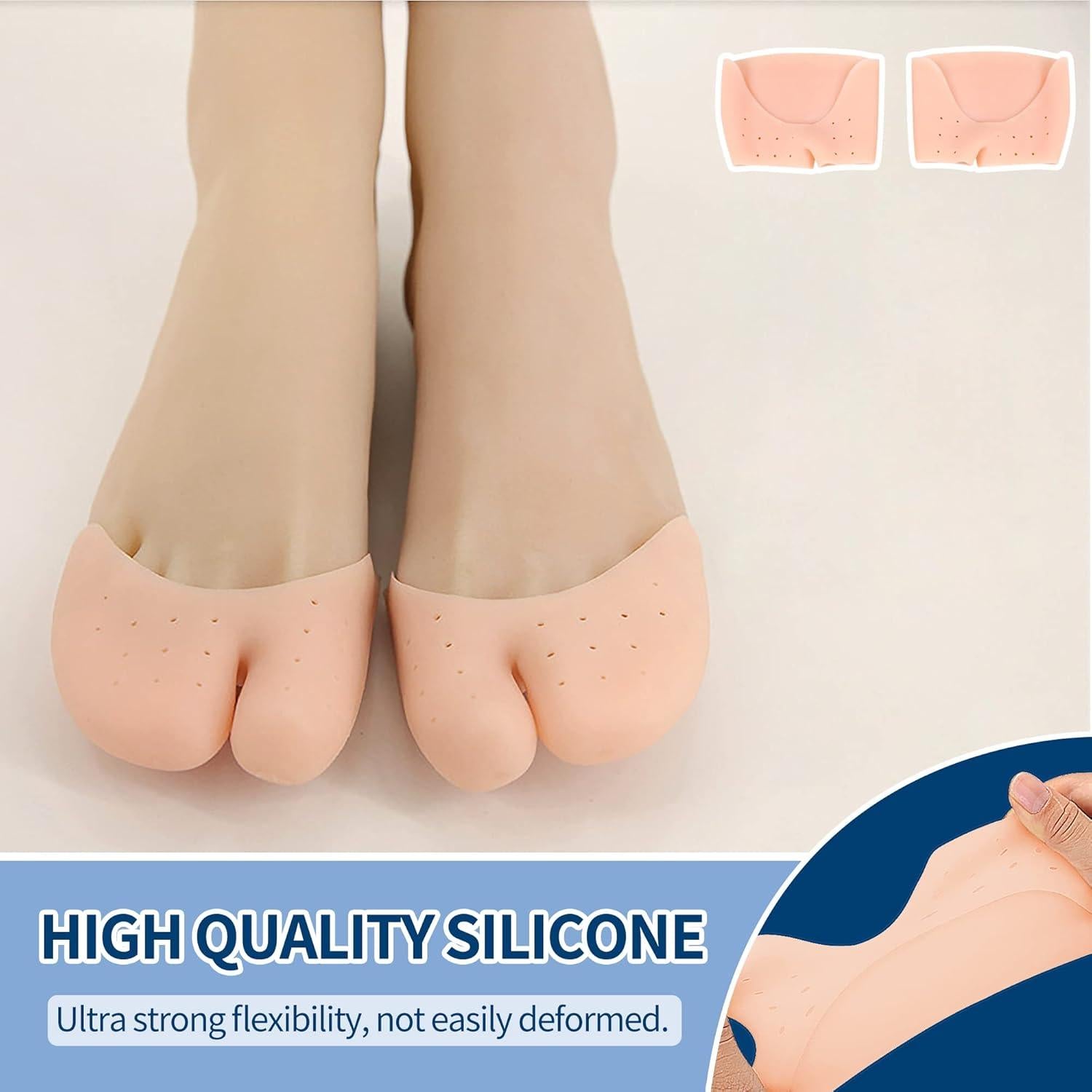 2 Pares Protectores de Dedos de Gel Silicona JEVRKAPZ