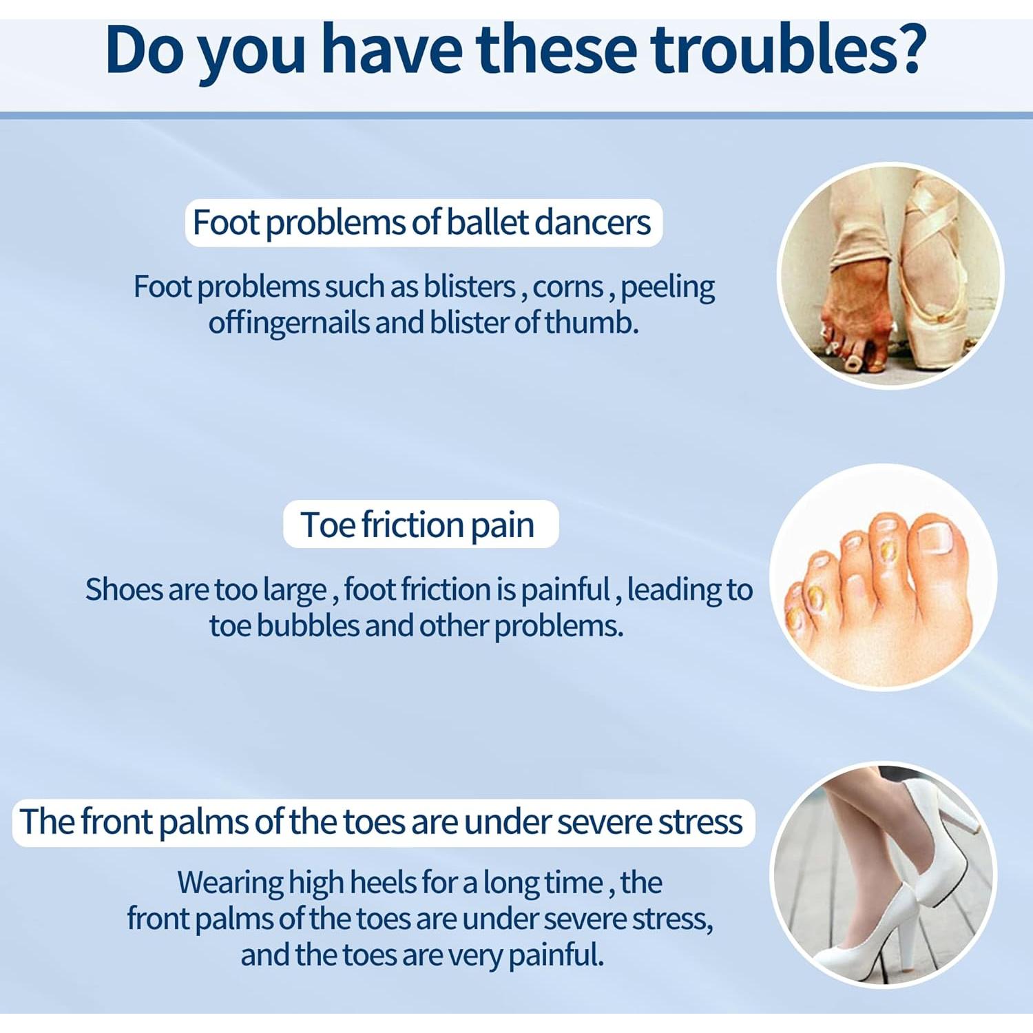 2 Pares Protectores de Dedos de Gel Silicona JEVRKAPZ