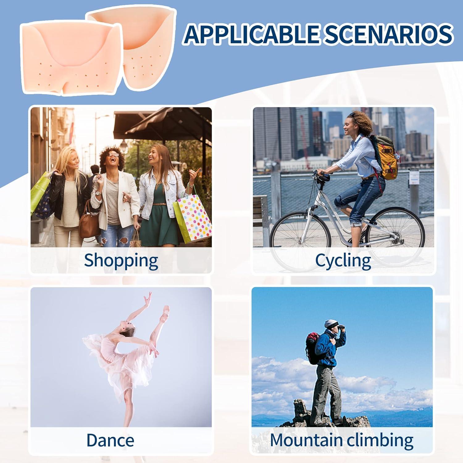 2 Pares Protectores de Dedos de Gel Silicona JEVRKAPZ