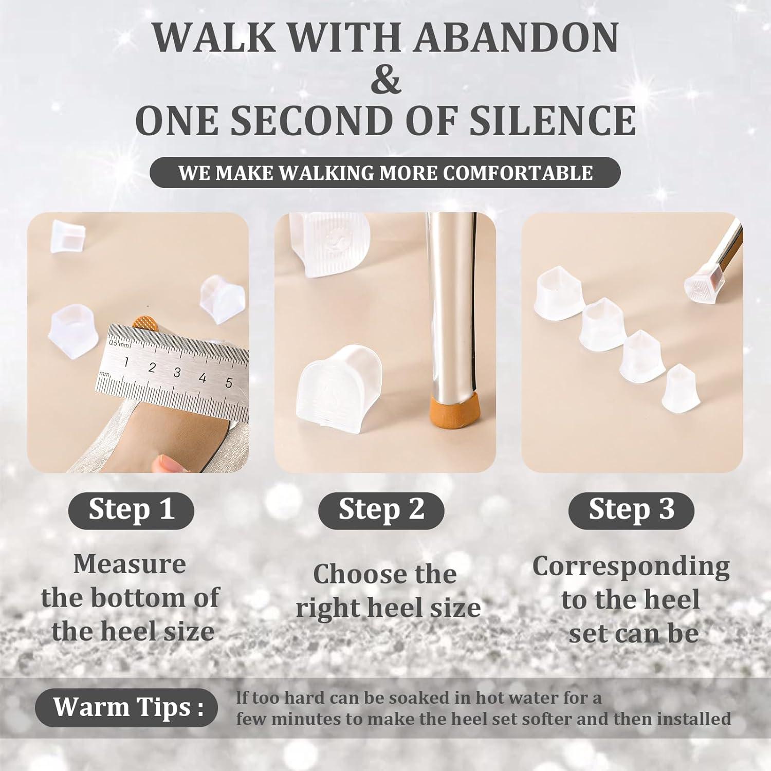 10 Pares de Protectores de Tacón Alto Josojoou - Antideslizantes