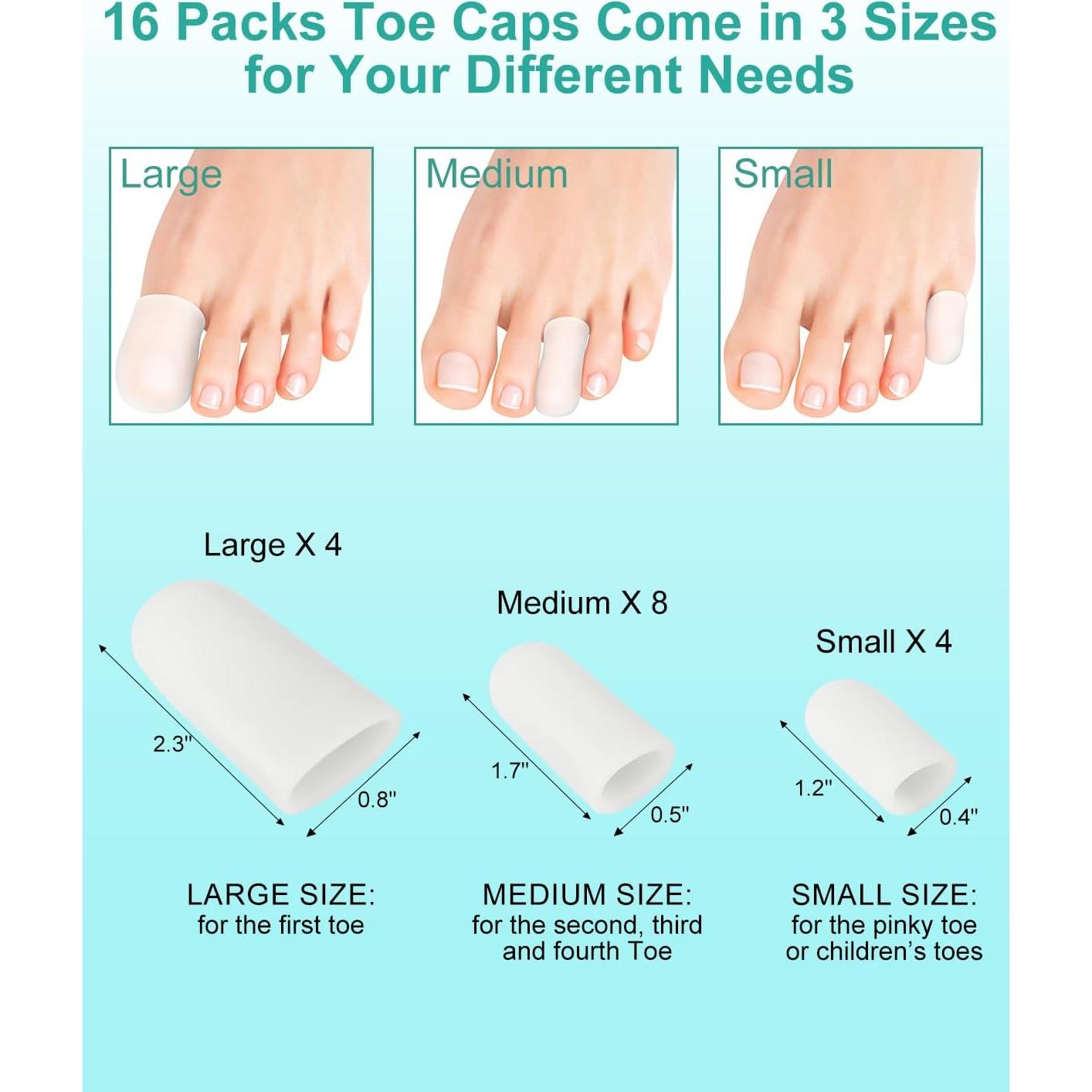 Paquete de 16 Protectores de Silicona para Dedos Uwbettry