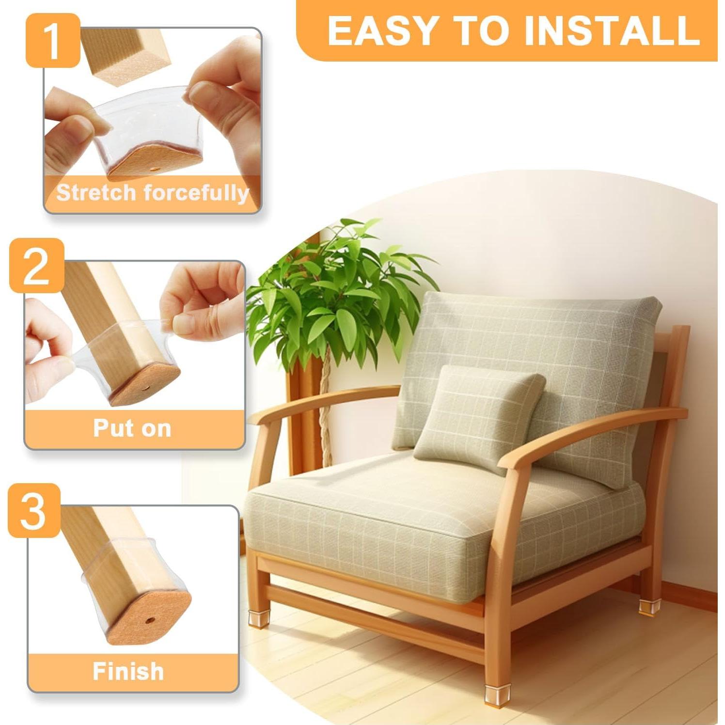 35 Protectores de Silicona para Patas de Silla RUSIDO 27-40mm