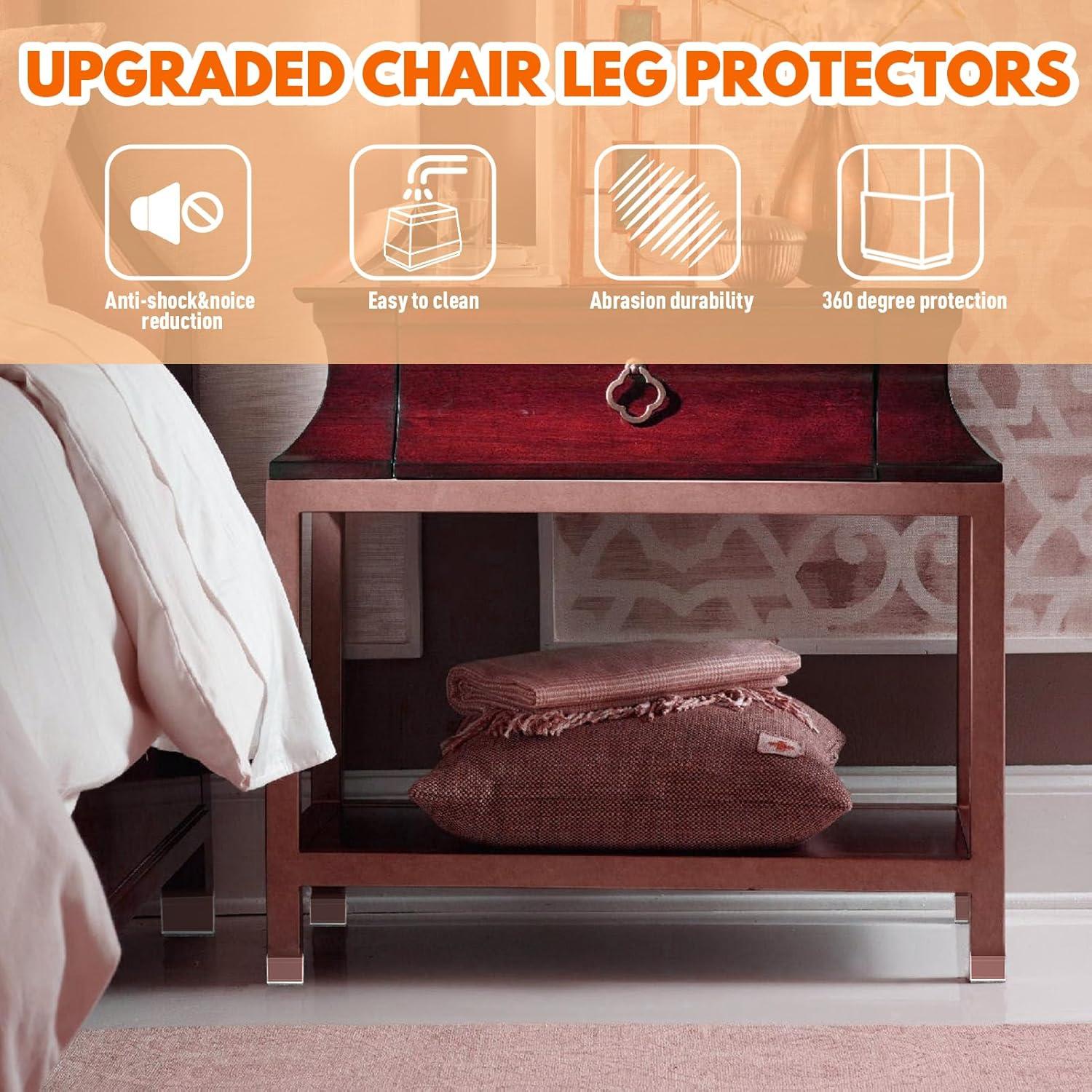 Protectores de patas de silla CHWM 16 PCS Silicona 2.54x3.81 cm