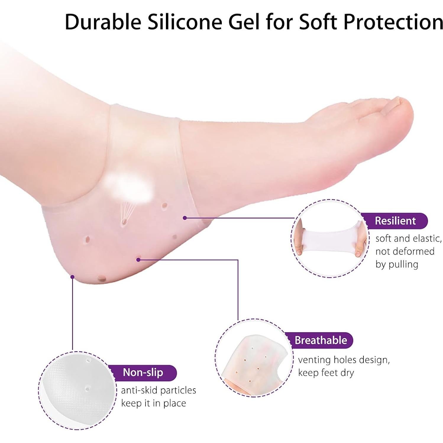 Protectores de Talón de Gel RooRuns - 2 Pares Almohadillas