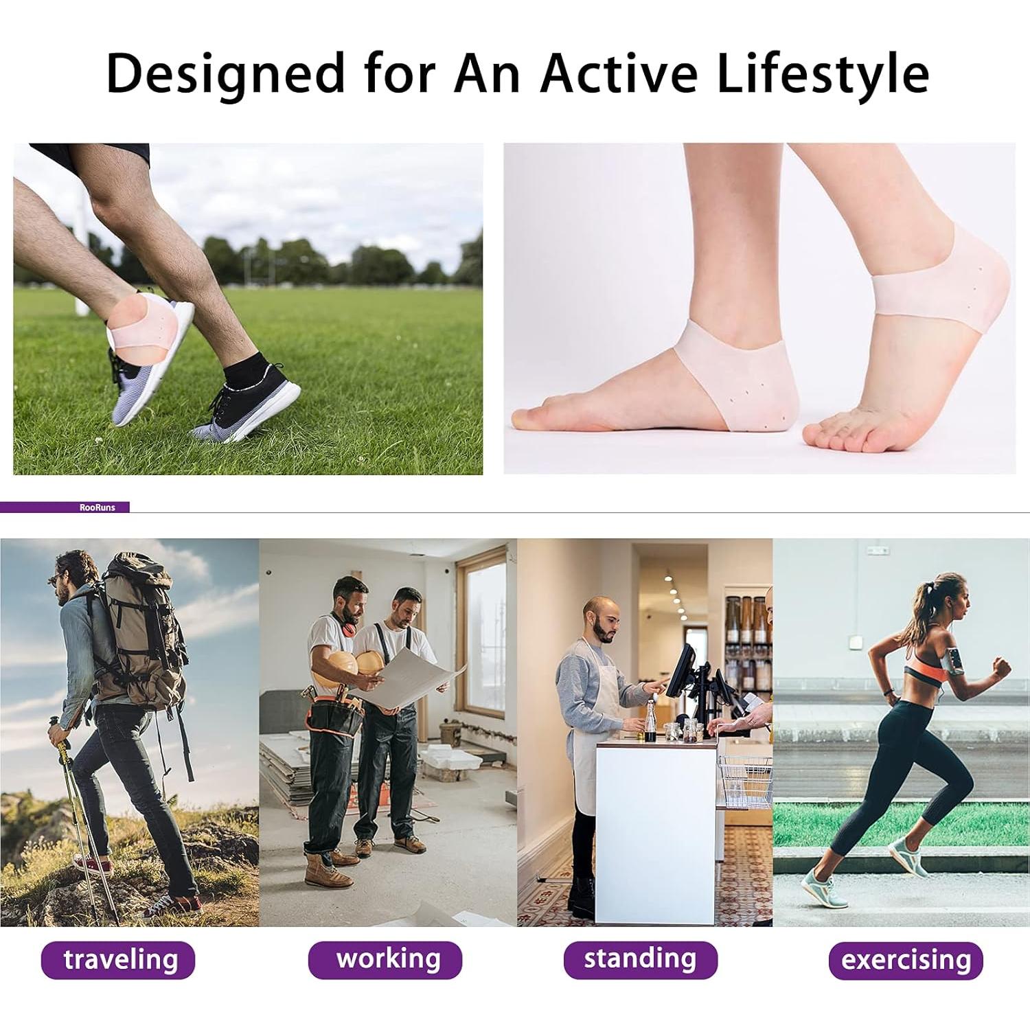 Protectores de Talón de Gel RooRuns - 2 Pares Almohadillas