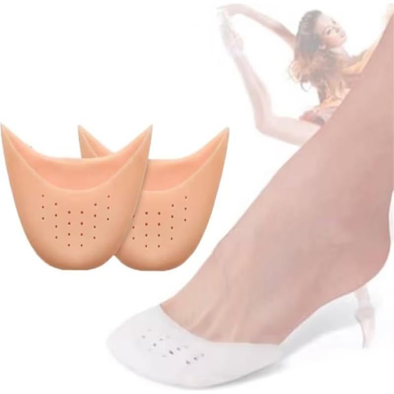 Almohadillas de Gel de Silicona Beige para Punta de Ballet Jinshining