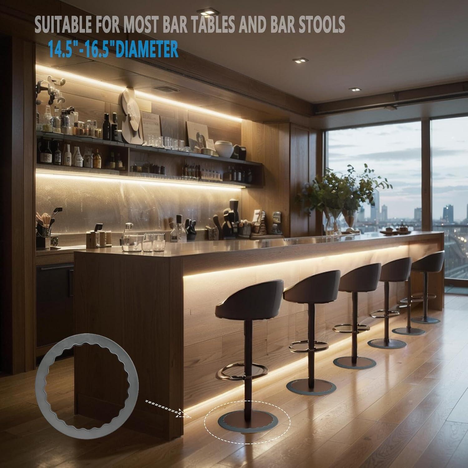 4 Protectores de Suelo Silicona Runspich para Taburetes 36cm