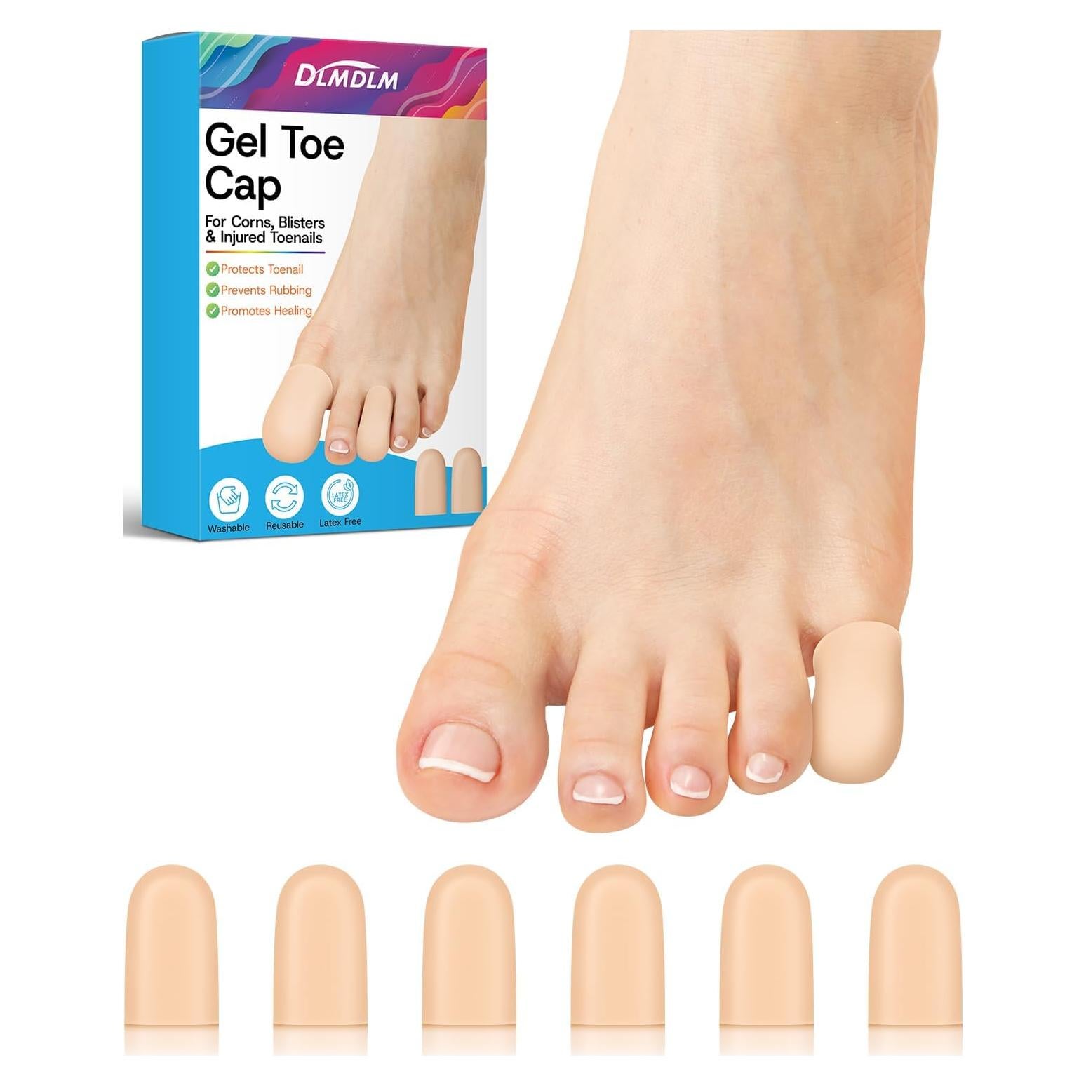 6 Protectores de Dedos de Gel DLMDLM - Alivio para Ampollas y Callos