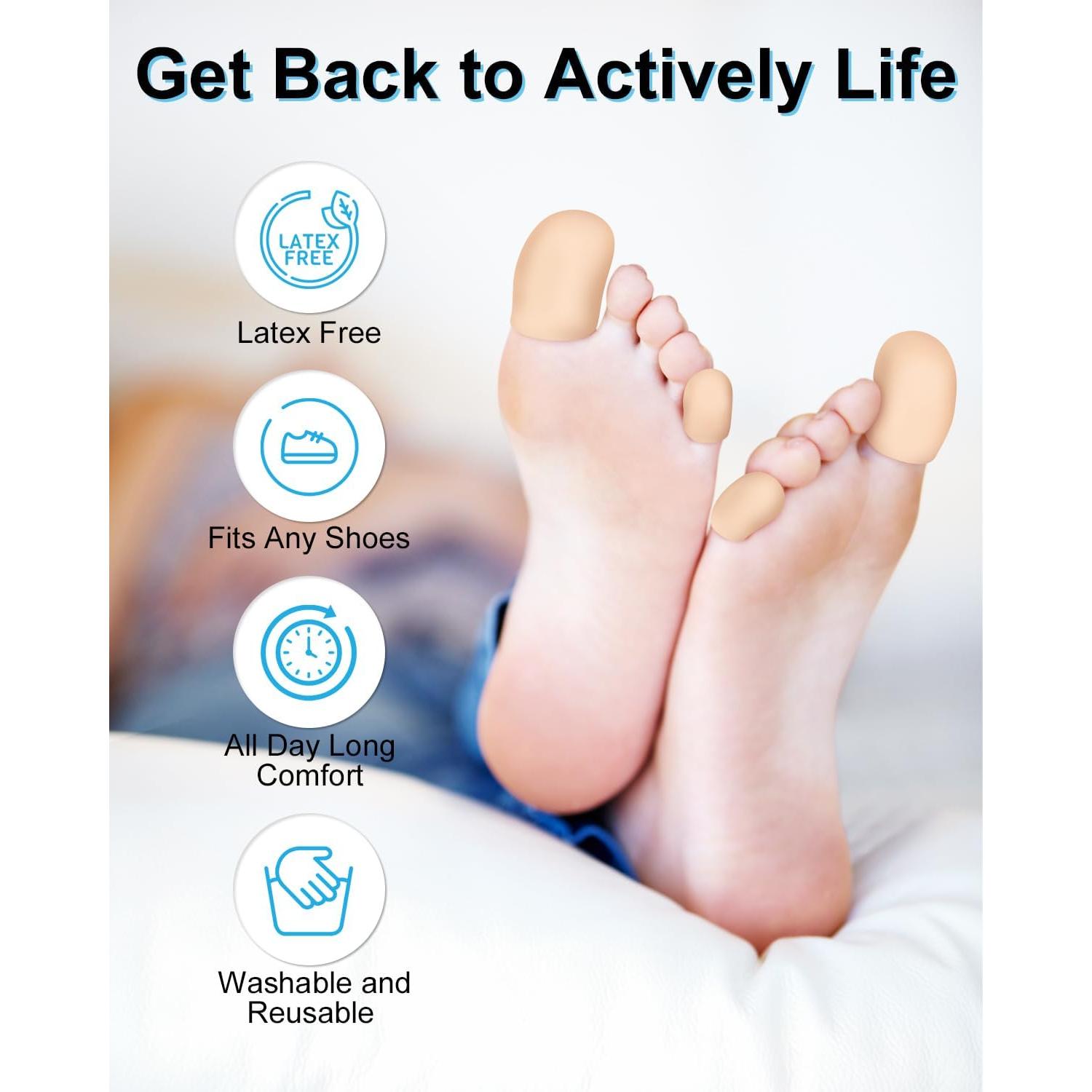 6 Protectores de Dedos de Gel DLMDLM - Alivio para Ampollas y Callos