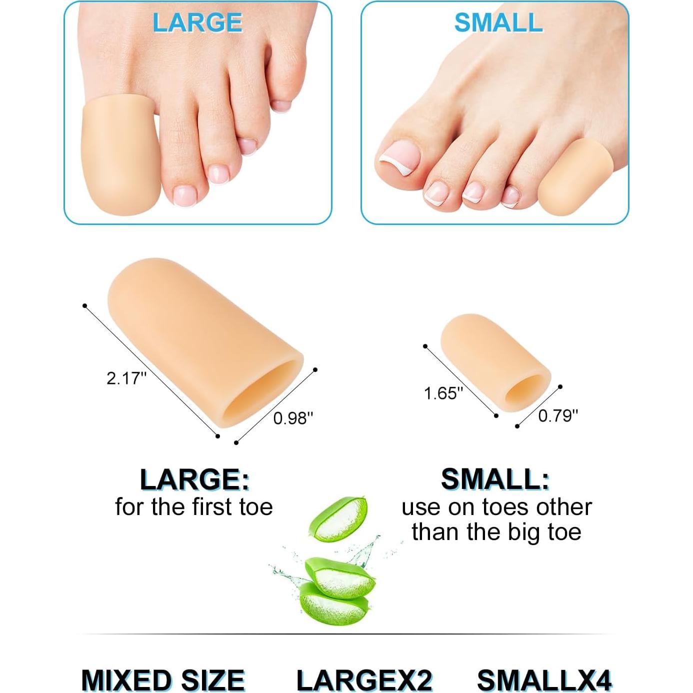 6 Protectores de Dedos de Gel DLMDLM - Alivio para Ampollas y Callos