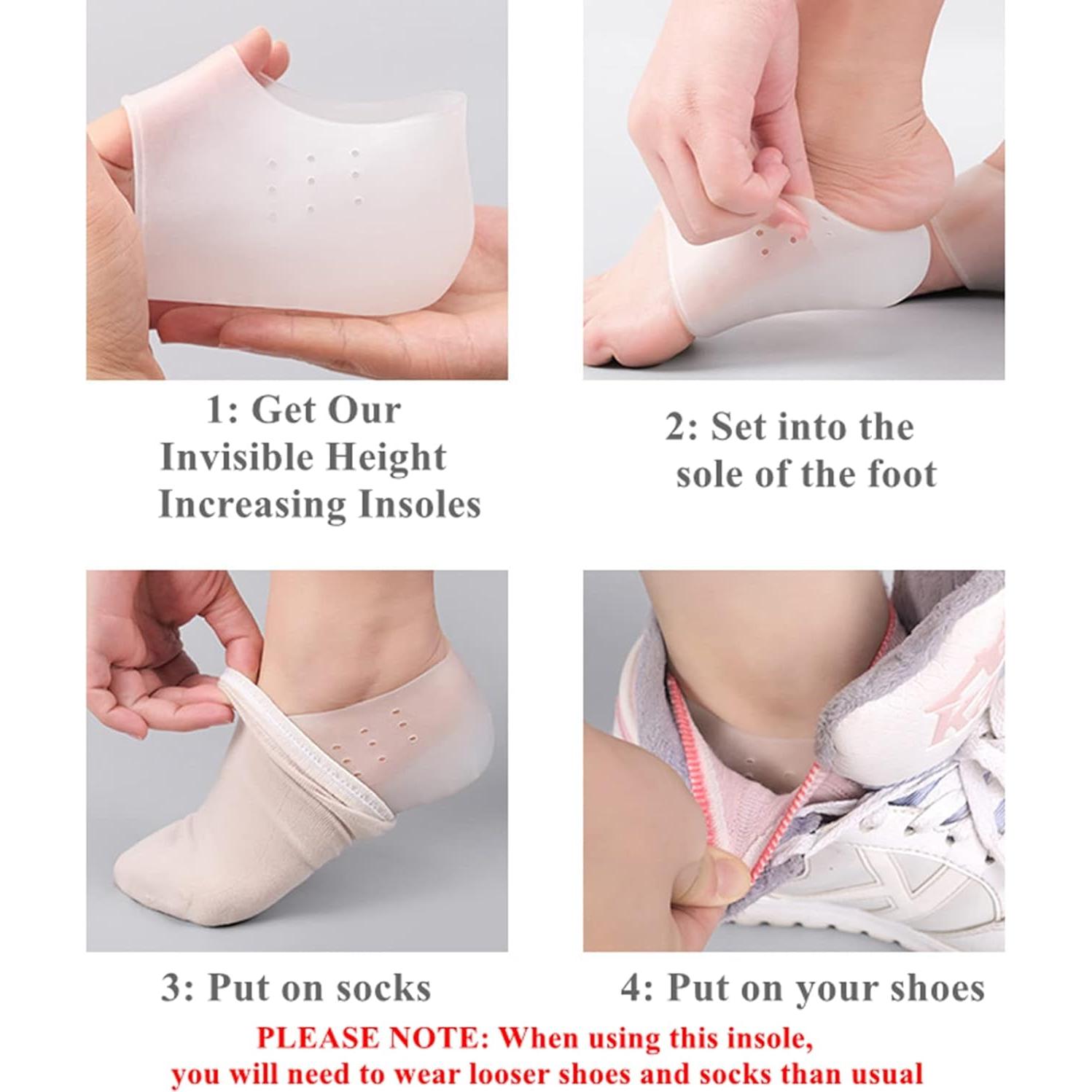 Plantillas Elevadoras de Altura Yakuri - Silicona Antideslizante