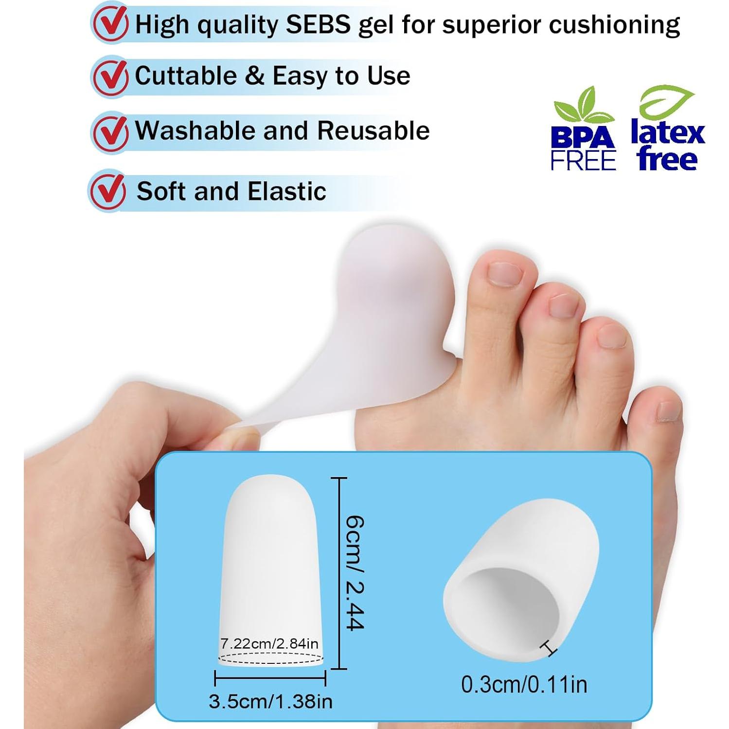 Protectores de Dedos Pnrskter - 10 Fundas de Gel con Aloe Vera